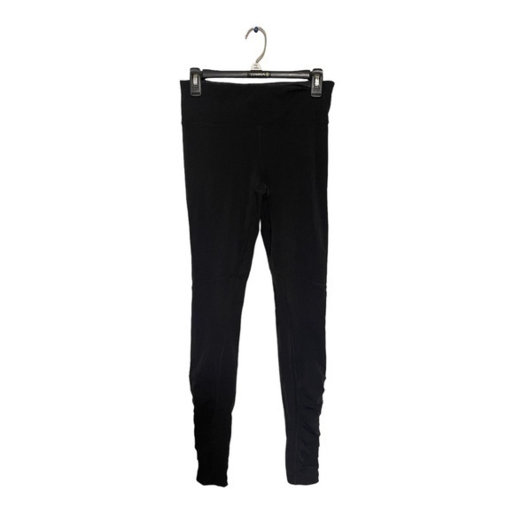 Lululemon Womens ruched speed tight black Leggings Running Reflective Size 6
